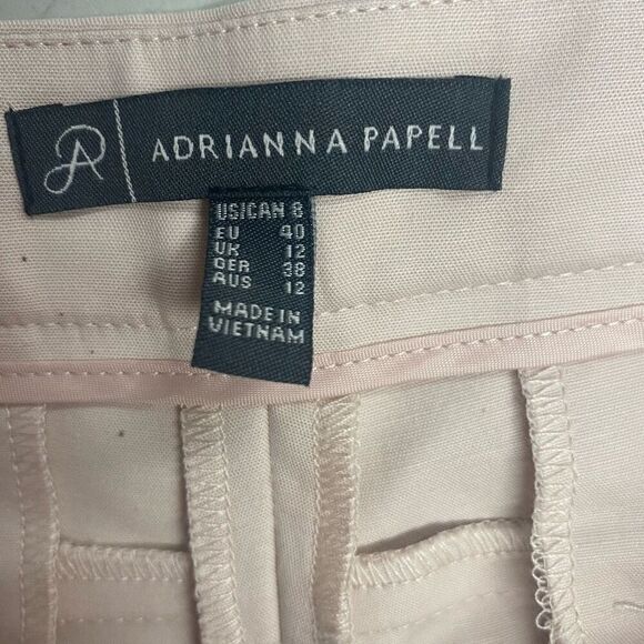 ADRIANNA PAPELL  Women’s Capris Size 8 Inseam 23” Pink Cream SEE DESCRIPTION - Picture 7 of 10